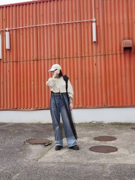 「Ameri（アメリ）のアイテム（帽子）」を使った、hina1229tymさん（レディース・158cm）の夏コーディネート