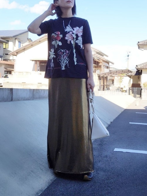 Ameri（アメリ）の「NECKLACE SET PICTORIAL BOOK FLOWER TEE（T