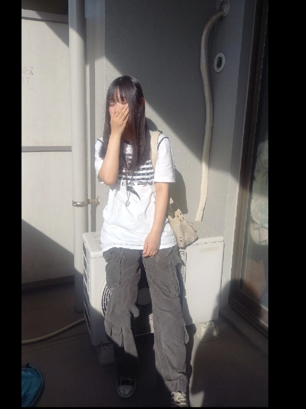 「俺のDIESELのアイテム（Tシャツ/カットソー、ホワイト系）」を使った、fujisamaaaaさん（メンズ・166cm）の夏コーディネートの1枚目の写真