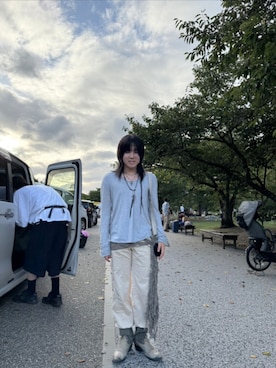 「アイテム（カーゴパンツ）」を使った、fujisamaaaaさん（メンズ・167cm）の冬コーディネート