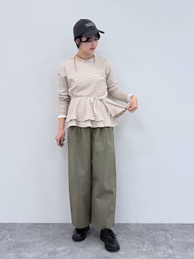 「studio CLIP（スタディオクリップ）のアイテム（帽子）」を使った、rai2169さん（レディース・169cm）の春コーディネート