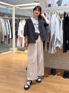 「studio CLIP（スタディオクリップ）のアイテム（バッグ）」を使った、rai2169さん（レディース・169cm）の春コーディネート