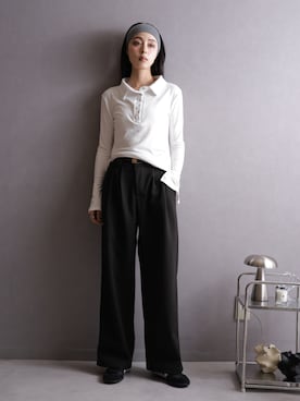 「Ulysses（ユリシス）のアイテム（パンツ）」を使った、Ulyssesさん（レディース・158cm）の冬コーディネート