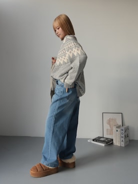 「Ulysses（ユリシス）のアイテム（パンツ）」を使った、Ulyssesさん（レディース・163cm）の冬コーディネート