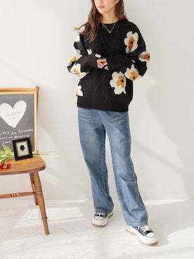 「LAFFMO（ラフモ）のアイテム」を使った、Ulyssesさん（レディース・163cm）の秋コーディネート