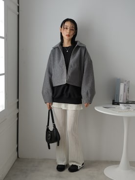 「LAFFMO（ラフモ）のアイテム」を使った、Ulyssesさん（レディース・158cm）の冬コーディネート