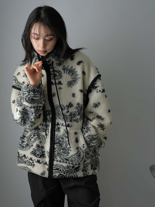 セール】ペイズリー柄フリースジャケット（その他アウター）｜Girly