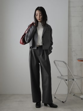 「Ulysses（ユリシス）のアイテム（パンツ）」を使った、Ulyssesさん（レディース・158cm）の冬コーディネート