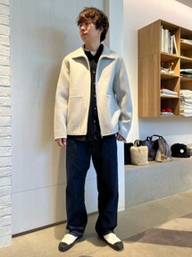 カシミヤ100✨ギャルリーヴィー リバーシブル ダブルフェイス ショートコート 送料無料】ウールダブルフェイスパイル ショールカラーショートコート