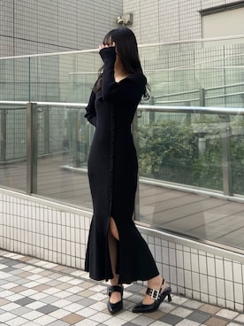 「EATME（イートミー）のアイテム（アクセサリー）」を使った、海羽さん（レディース・153cm）の春コーディネート