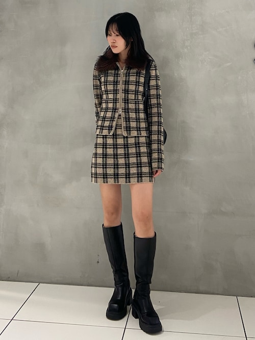 F/FUR COLLAR KNIT TOPS フェイクファー カラー ニット トップス 秋服 冬服