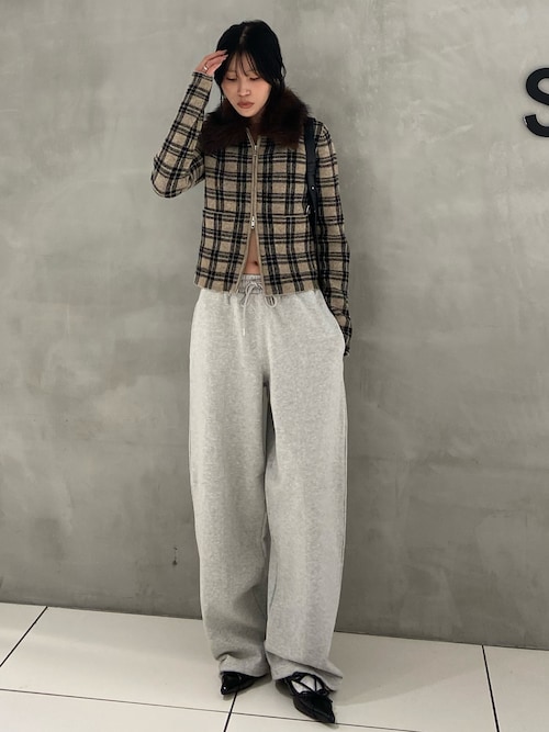 F/FUR COLLAR KNIT TOPS フェイクファー カラー ニット トップス 秋服 冬服