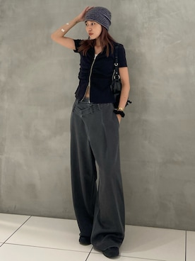 「SLY（スライ）のアイテム」を使った、reny33さん（レディース・162cm）の夏コーディネート