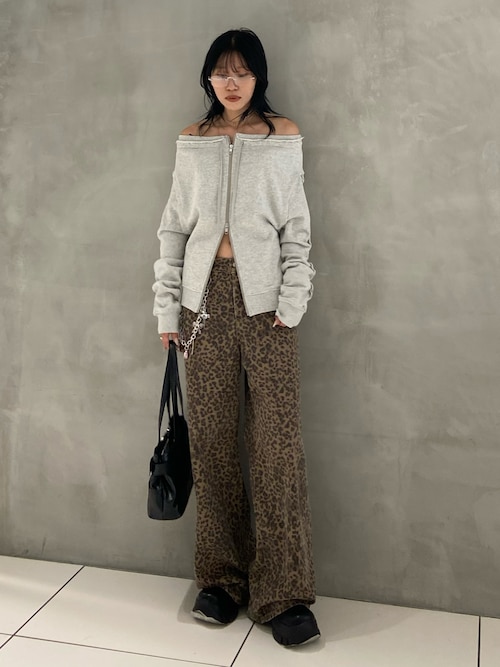 LEOPARD WIDE LEG PT-D レオパード ワイドレッグ パンツ ディー