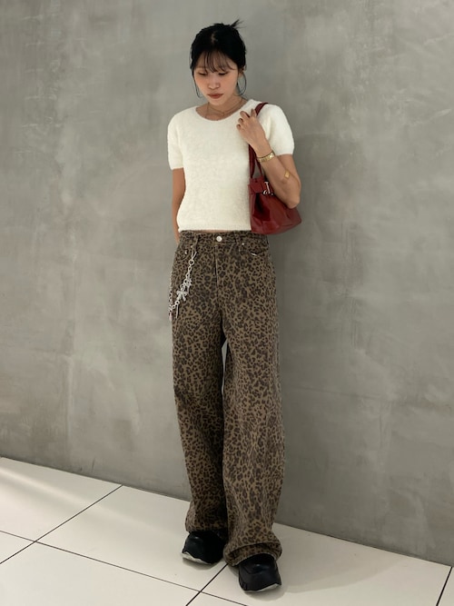 LEOPARD WIDE LEG PT-D レオパード ワイドレッグ パンツ ディー