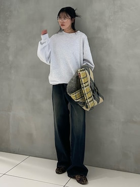 「アイテム（ストール/ショール）」を使った、reny33さん（レディース・162cm）の秋コーディネート