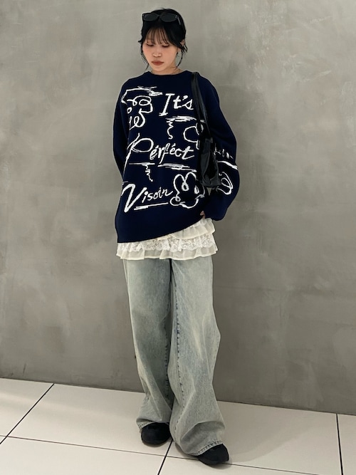 セール】JQ LOGO MOTIF TOPS ジャガード ロゴモチーフ トップス 秋服