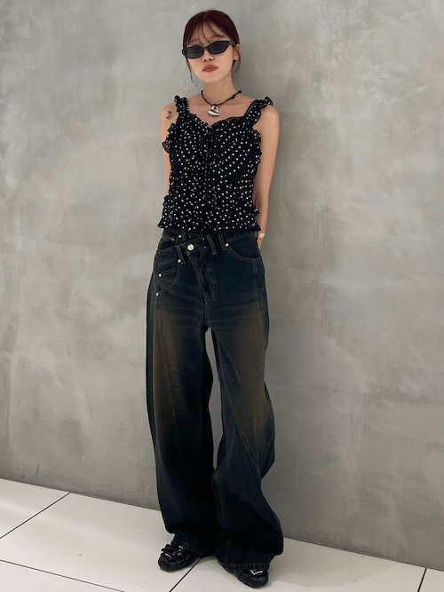 SLY SHEER FLOWER CAMI シアーフラワーキャミシアートップス セール】SHEER FLOWER CAMI シアー フラワー キャミ シアー