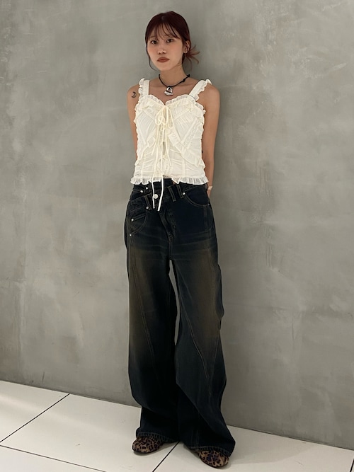 SHEER SQUEEZE CAMI TOPS シアー スクウィーズ キャミ トップス 夏服