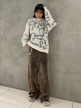 「アイテム（チャーム）」を使った、reny33さん（レディース・162cm）の秋コーディネート