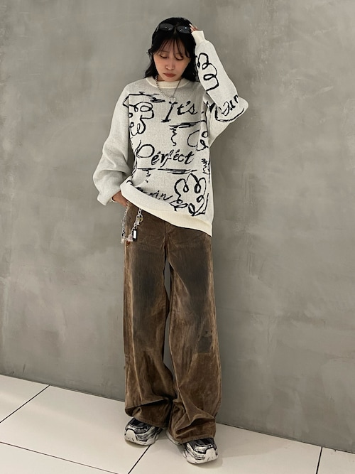 セール】L/W VINTAGE FLOCKY DENIM PT ローウエスト ヴィンテージ