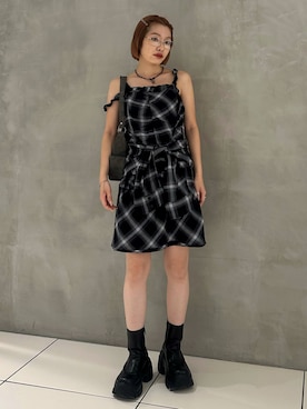 「アイテム（サングラス）」を使った、AYANEさん（レディース・155cm）の夏コーディネート