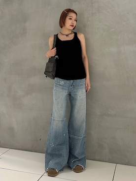 「THROW by SLY（スローバイスライ）のアイテム（トップス）」を使った、AYANEさん（レディース・155cm）の夏コーディネート