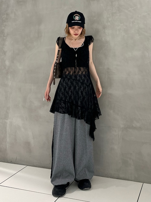 HEM DESIGN LACE FRILL L/TOPS ヘム デザイン レース フリル
