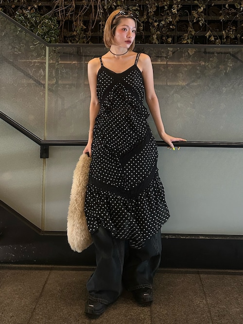 セール】SHEER SQUEEZE CAMI DRESS シアー スクウィーズ キャミ