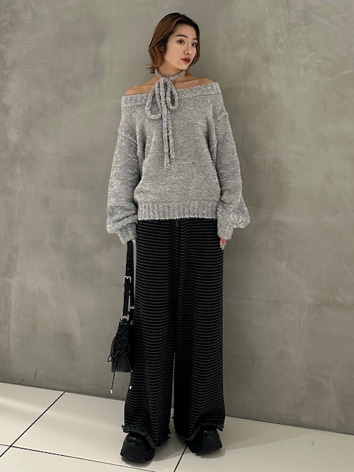 2WAY SHOULDER KNIT TOPS 2ウェイショルダー ニット トップス 秋服 冬