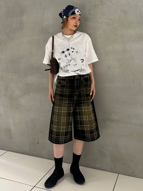SLY BLEACH CHECK M／パンツ SLY | BLEACH CHECK M／パンツ (ショートパンツ ) |SHEL'TTER