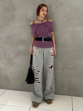 「アイテム（ファッション雑貨）」を使った、AYANEさん（レディース・155cm・20代）の夏コーディネート