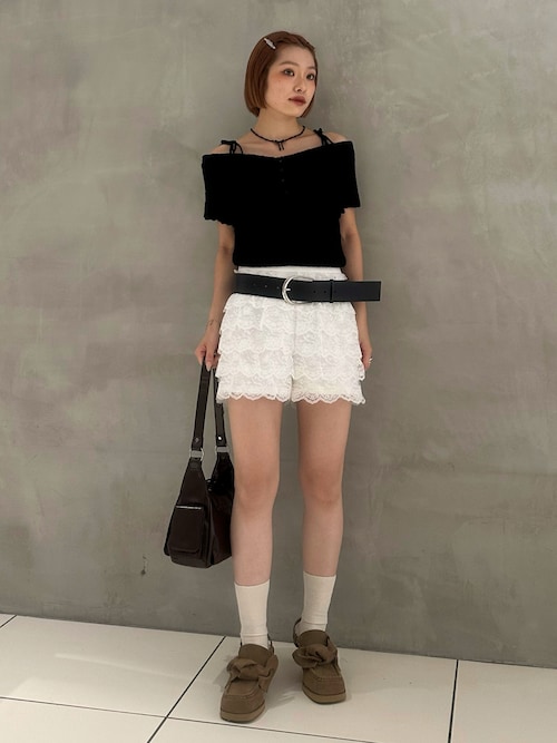 希少00s SLY ミリタリーサテンショートパンツ 平成ギャルフェアリーグランジ SLY | CUTOUT MIDDLE ショートパンツ (ショートパンツ ) |SHEL