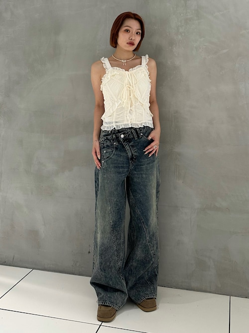 SHEER SQUEEZE CAMI TOPS シアー スクウィーズ キャミ トップス