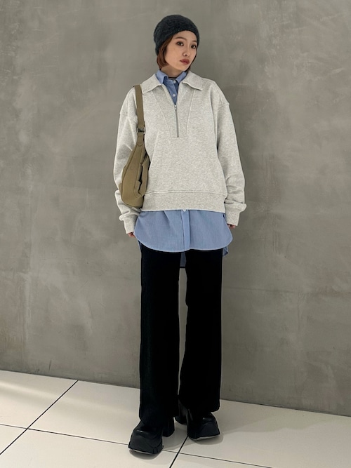 THROW by SLY トレーナー スウェット ZIP COLLAR SW TOPS ジップ