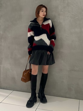 「アイテム（チョーカー）」を使った、AYANEさん（レディース・155cm・20代）の秋コーディネート