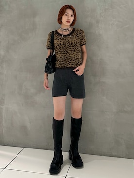 「ロングブーツ」｜AYANEさん（レディース・155cm）の秋コーディネート