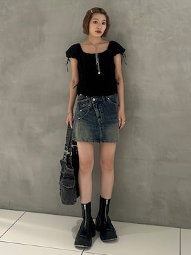 「アイテム（スカート）」を使った、AYANEさん（レディース・155cm・20代）の秋コーディネート