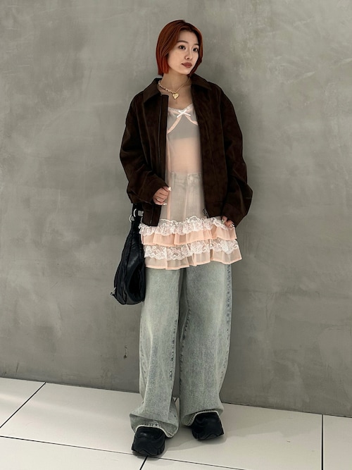 THROW F/SUEDE SWINGTOP BZ フェイクスウェード スウィング トップ