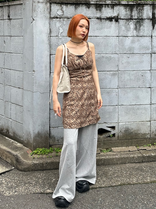 LEOPARD SHORT CAMI OP レオパード ショート キャミワンピース