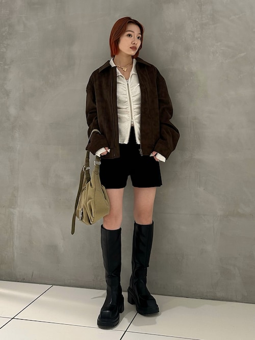 RIB KNIT BACK PK S/PT リブ ニット バックポケット ショートパンツ 秋服 冬服