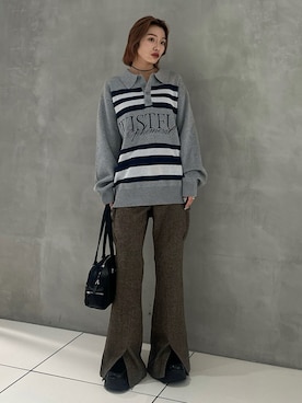 「アイテム（ポロシャツ）」を使った、AYANEさん（レディース・155cm・20代）の秋コーディネート