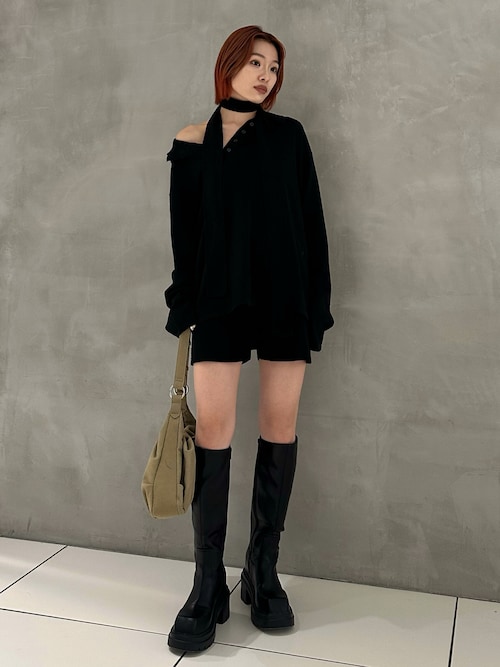 SLY スラックス パンツ RIB KNIT BACK PK S/PT リブ ニット バック