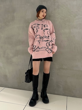 「アイテム（チョーカー）」を使った、AYANEさん（レディース・155cm・20代）の秋コーディネート