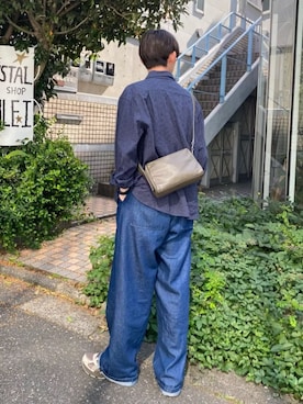 「russet（ラシット）のアイテム（ショルダーバッグ）」を使った、kodaさん（メンズ・173cm）の秋コーディネート