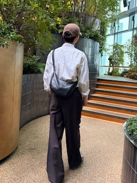 「russet（ラシット）のアイテム（ショルダーバッグ）」を使った、kodaさん（メンズ・173cm）の秋コーディネート