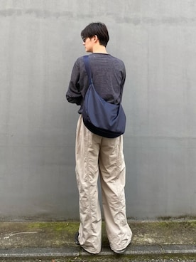 「russet（ラシット）のアイテム（ショルダーバッグ）」を使った、kodaさん（メンズ・173cm）の秋コーディネート