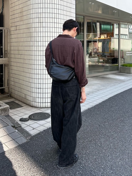 軽量340g/旅行】ソフトレザーラウンドショルダーバッグ(CE-1326