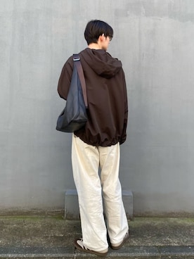 「russet（ラシット）のアイテム（ショルダーバッグ）」を使った、kodaさん（メンズ・173cm）の秋コーディネート