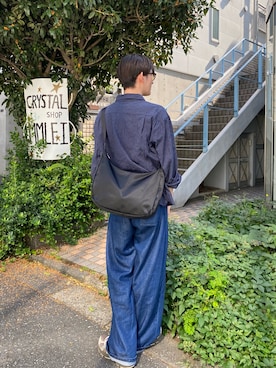 「russet（ラシット）のアイテム（ショルダーバッグ）」を使った、kodaさん（メンズ・173cm）の秋コーディネート